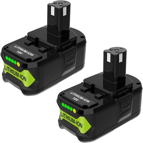 استبدال بطارية XAMP 8.0Ah 18 فولت لـ Ryobi ONE+ Plus، بطارية Ryobi 18V، بطاريات ليثيوم أيون عالية السعة 18 فولت، متوافقة مع أداة لاسلكية P108 P107 P105 P104 P103 P102 (حزمة واحدة) in Kuwait