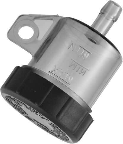 X AUTOHAUX Universal مستقيم للدراجات النارية أسطوانة رئيسية خزان زيت سائل خزان الفرامل الخلفي كأس زيت للسكوتر ATV لهوندا لياماها لكاواساكي أسود in Saudi Arabia