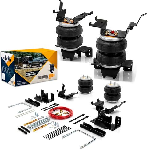 طقم تعليق أكياس هواء الوسادة الهوائية لعزم الدوران لعام 2004-2015 نيسان تيتان 2WD 4WD BEAR HELPER BAG Spring Towing 5000 LBS (يحل محل Firestone Ride Rite 2355) (TR2355) in Kuwait