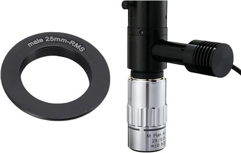 Tangxi Microscope Objective Lens Adapter Ring, Aluminum Alloy RMS Thread Adapter Ring for Macro & Telephoto Lenses (Male 26mm-RMS) in Saudi Arabia