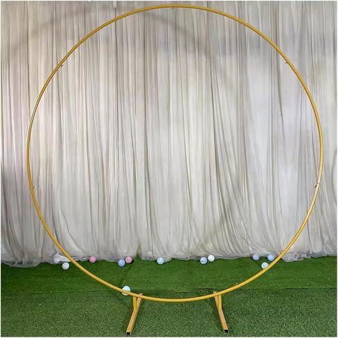 Outdoor Garden Trellis for Climbing Plant, Round Frame, Stable Circle Backdrop Stand for Wedding Arches Birthday(Gold,1m(3.2ft)) in Saudi Arabia