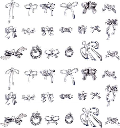 stino 52 Pieces Silver Bubble Letter Charms, A-Z Alphabet Jewelry Making Set, 12mm Initial Embellished Slide Beads for Bracelets and Necklaces in Kuwait