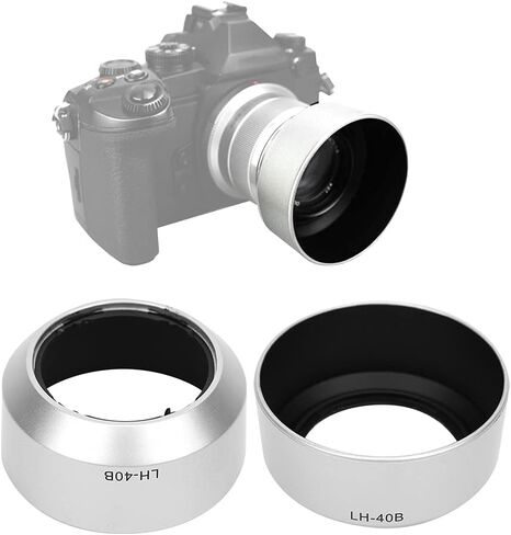 غطاء غطاء عدسة مقاوم للضوء لمادة M.ZUIKO مقاس 45 مم f1.8 ذات جودة عالية، تحسين التباين، منع دخول ضوء غير الصورة (فضي) in Saudi Arabia