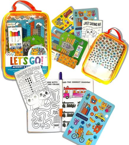 Ooly Let's Go Activity & Coloring Book Kit Complete with Markers, Stickers, Puzzles & More - Portable All in One Set - Unicorn Candy Town in Saudi Arabia