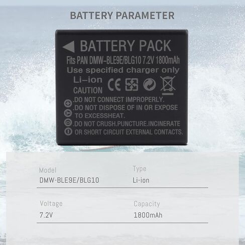 بطارية DMW-BLG10 DMW-BLG10PP DMW-BLE9 بديلة متوافقة مع باناسونيك DC-G100 DC-ZS80 DC-GX9 DC-LX100 II DC-ZS200 DC-ZS70 DMC-GX80 DMC-GX85 DMC-ZS60 DMC-ZS100 DMC-GF6 DMC-GX7K DMC-LX100K in Saudi Arabia