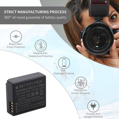 بطارية DMW-BLG10 DMW-BLG10PP DMW-BLE9 بديلة متوافقة مع باناسونيك DC-G100 DC-ZS80 DC-GX9 DC-LX100 II DC-ZS200 DC-ZS70 DMC-GX80 DMC-GX85 DMC-ZS60 DMC-ZS100 DMC-GF6 DMC-GX7K DMC-LX100K in Saudi Arabia