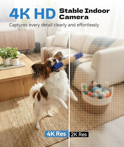 كاميرا مربية داخلية لاسلكية بدقة 4K HD للمنزل مع التحكم في التطبيق وكشف الحركة، كاميرا أمان خارجية مع رؤية ليلية وتسجيل حلقة للمكتب، كاميرا مغناطيسية سهلة الاستخدام والتركيب in Kuwait