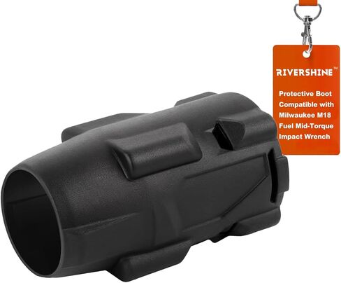 حذاء واقي مطاطي من Rivershine 49-16-2960 متوافق مع مفتاح ربط عزم الدوران المتوسط ​​Milwaukee M18 FUEL 3/8 بوصة، 2960-20، 2962-20، 2962P-20. (عبوة واحدة) in Kuwait