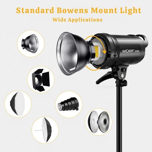 K&F CONCEPT SL-60W LED إضاءة فيديو مستمرة مع حامل بوينز، 5600K CRI95+ إضاءة كشاف خافتة للتصوير الفوتوغرافي، التصوير في الهواء الطلق، الاستوديو، تسجيل الفيديو in Kuwait