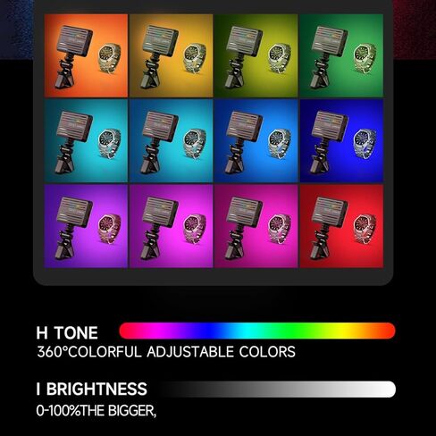 جيب RGB LED فيديو ضوء 2500K-9000K عكس الضوء 10 تأثيرات إضاءة المشهد فيديو مؤتمر الضوء للكمبيوتر المحمول الهاتف كاميرا DSLR بطارية مدمجة مع مشبك شاشة وحامل حذاء بارد in Saudi Arabia