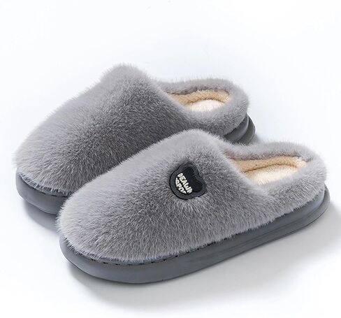 House Slippers Plush Warm Winter for Indoor Use, Slip-On Home Shoes with Closed Toe and Non Slip Sole, Soft Cozy Slippers in Saudi Arabia