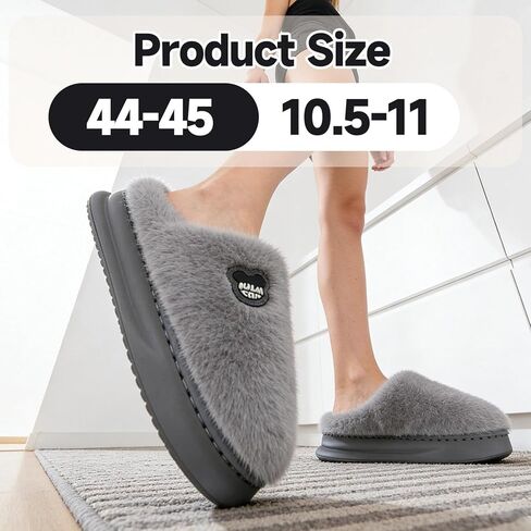 House Slippers Plush Warm Winter for Indoor Use, Slip-On Home Shoes with Closed Toe and Non Slip Sole, Soft Cozy Slippers in Saudi Arabia
