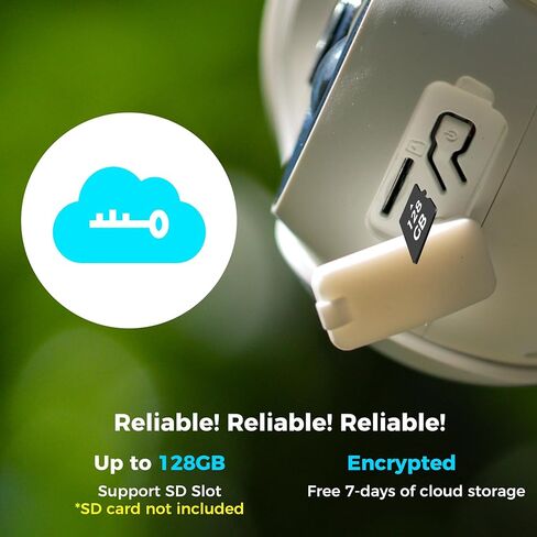 SOVMIKU 512GB 4CQ1 AI 2K كاميرا أمان تعمل بالطاقة الشمسية لاسلكية في الهواء الطلق، تعمل بالبطارية، صوت ثنائي الاتجاه، كشف حركة PIR، عرض 360 درجة عموم/إمالة، سهلة الإعداد، رؤية ليلية ملونة، صفارة إنذار مصباح يدوي مسموع in Kuwait