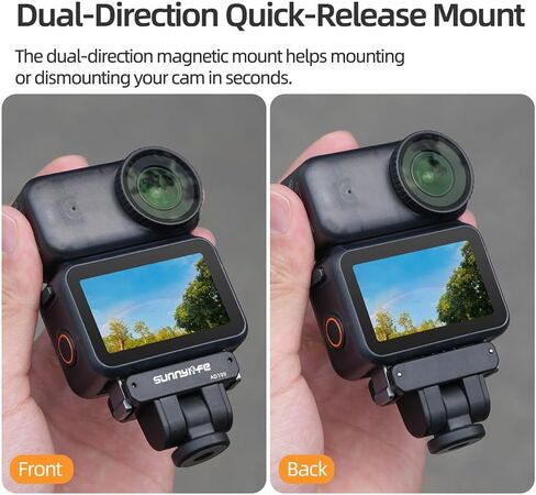 حامل محول مغناطيسي سريع التحرير لـ DJI OSMO Nano/OSMO Action 6، محول ثلاثي القوائم قابل للإمالة 180 درجة مع فتحة لولبية 1/4 بوصة، وسادة سيليكون مضادة للانزلاق ومضادة للصدمات في الاتجاه المزدوج in Saudi Arabia