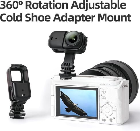Camera Cold Shoe Mount Adapter 180Degree Rotation Capability for Creative Perspectives Easy Travel Use Cold Shoe Adapter in Saudi Arabia