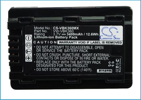 بطارية VI VINTRONS بقدرة 3400 مللي أمبير في الساعة لباناسونيك HC-V10، HC-V100، HC-V100M، HC-V500، in Saudi Arabia