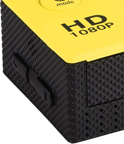 ASHATA Action Camera Camcorder with 2" Screen, 30m Depth Action Video Camera Camcorder with Bracket for Outdoor Sports Cycling, USB Charging (Yellow) in Saudi Arabia