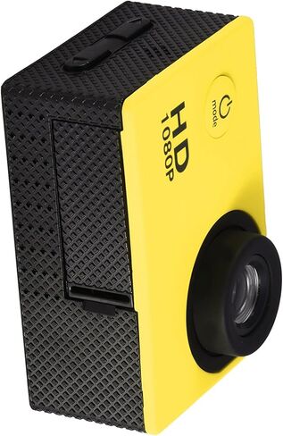 ASHATA Action Camera Camcorder with 2" Screen, 30m Depth Action Video Camera Camcorder with Bracket for Outdoor Sports Cycling, USB Charging (Yellow) in Saudi Arabia