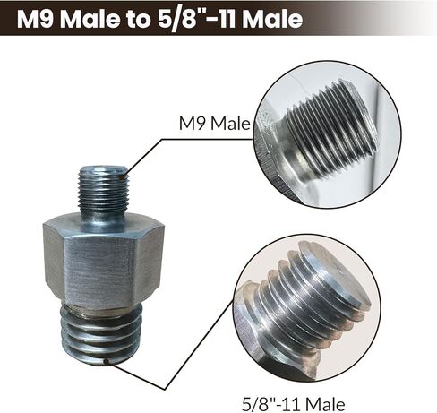 مجموعة تلميع التلميع لجهاز تلميع/صنفرة Milwaukee M12، تتضمن محول M9 إلى 5/8-11 ووسادة دعم 1 بوصة، 2 بوصة، 3 بوصة، لا تتضمن وسادات تلميع إسفنجية وصوف (5 قطع) in Kuwait