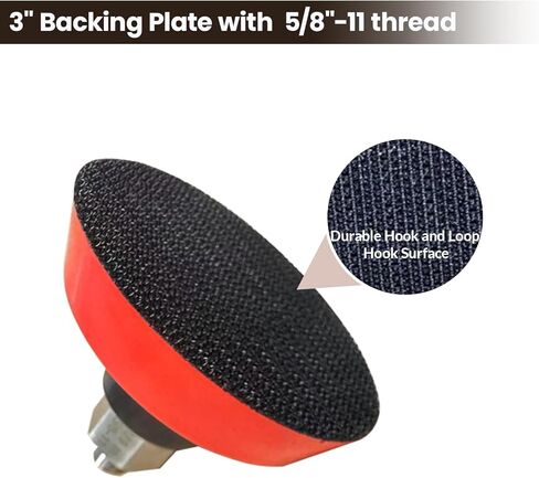 مجموعة تلميع التلميع لجهاز تلميع/صنفرة Milwaukee M12، تتضمن محول M9 إلى 5/8-11 ووسادة دعم 1 بوصة، 2 بوصة، 3 بوصة، لا تتضمن وسادات تلميع إسفنجية وصوف (5 قطع) in Kuwait