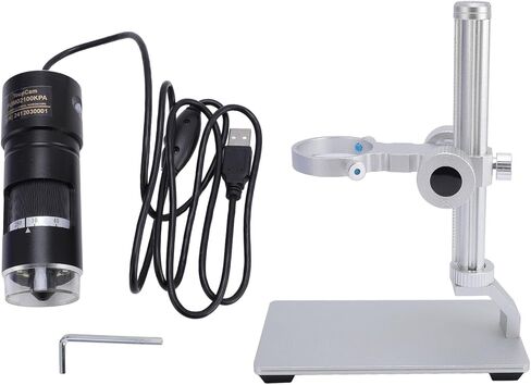 كاميرا مجهرية Sonew 10X-280X USB مع حامل، كاميرا 2.1 ميجابكسل، 8 إضاءة LED، سبائك الألومنيوم، ويندوز 7 8 10 in Saudi Arabia