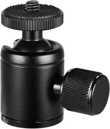 Fydun Mini Metal Tripod Head محول الكرة رئيس سبائك الألومنيوم مع برغي 1/4 بوصة وفتحة برغي 3/8 بوصة أسود للكاميرا وإضاءة LED in Kuwait