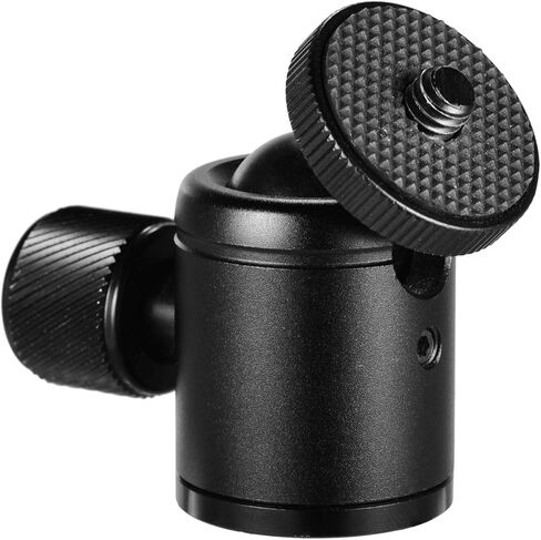 Fydun Mini Metal Tripod Head محول الكرة رئيس سبائك الألومنيوم مع برغي 1/4 بوصة وفتحة برغي 3/8 بوصة أسود للكاميرا وإضاءة LED in Kuwait