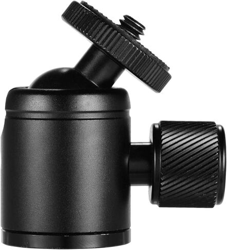 Fydun Mini Metal Tripod Head محول الكرة رئيس سبائك الألومنيوم مع برغي 1/4 بوصة وفتحة برغي 3/8 بوصة أسود للكاميرا وإضاءة LED in Kuwait
