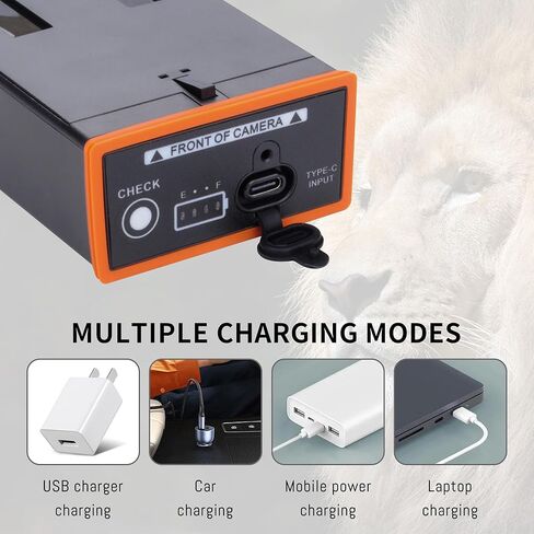 عبوتان من البطاريات المتوافقة مع كاميرا Moultrie Edge وEdge 2 وEdge Pro وEdge 2 Pro Series Cellular Trail وكاميرات الصيد حزمة بطارية ليثيوم أيون قابلة لإعادة الشحن مع كابل شحن من النوع C 10.8 فولت 54 وات في الساعة in Kuwait