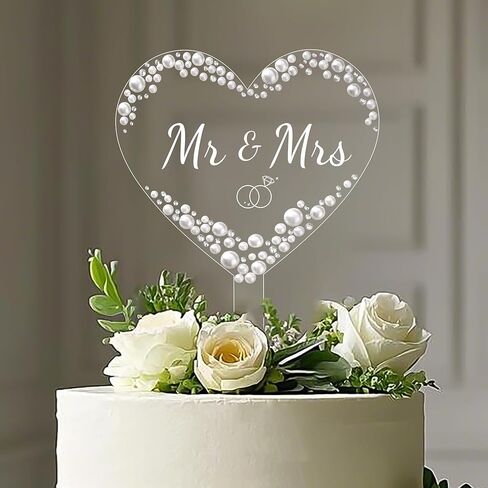 Coucoland Mr and Mrs Cake Topper - Decore Cake Wedding Decor in Saudi Arabia