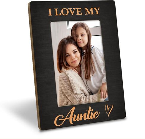 هدية صورة العمة لأفضل عمة، إطار صورة I Love My Auntie، يحمل صورة مقاس 4 × 6 بوصة، هدية إطار صورة خشبي للمزرعة، فكرة هدية عيد ميلاد العمة، هدية عيد الأم للعمة in Kuwait