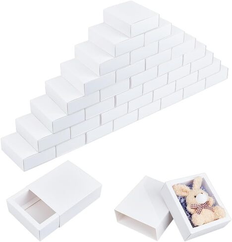 Benecreat 40 Pack Kraft Paper Draver Box ، 6.7x4.0x1.7inch Rectangle Favors Preshation Presentip Thagbors for Handmand in Saudi Arabia