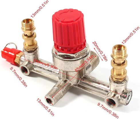 Double Outlet Tube Alloy 13 X 9 X 8 Air Compressor Manifold Air Compressor Regulator Air Compressor Pressure Control Switch Air Compressor Parts in Saudi Arabia