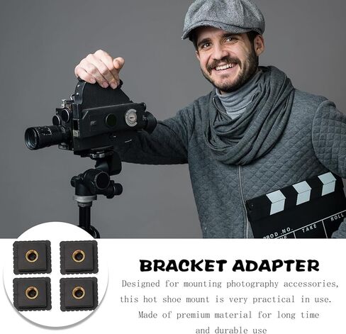 4Pcs Hot Shoe Mount Bracket for Camera Light Monitor with 1/4 Inch Threaded Hole Adapter for DSLR Photographers and Videographers in Saudi Arabia