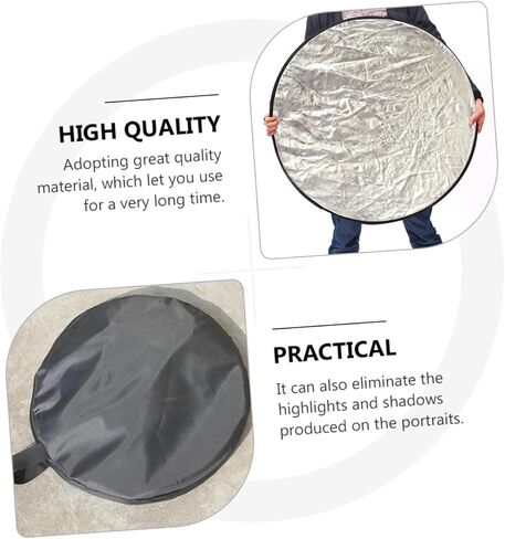 Homoyoyo 5-in-1 60cm Foldable Photography Reflective Board Portable Light Diffuser for Jewelry and Cosmetics Photoshoot, Photo Studio Accessory for Outdoor and Indoor Lighting in Saudi Arabia