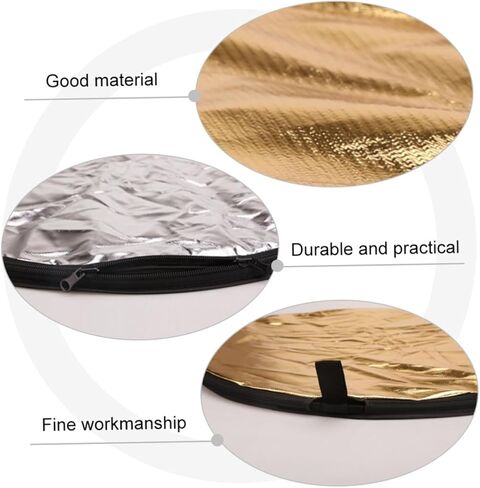 Homoyoyo 5-in-1 60cm Foldable Photography Reflective Board Portable Light Diffuser for Jewelry and Cosmetics Photoshoot, Photo Studio Accessory for Outdoor and Indoor Lighting in Saudi Arabia