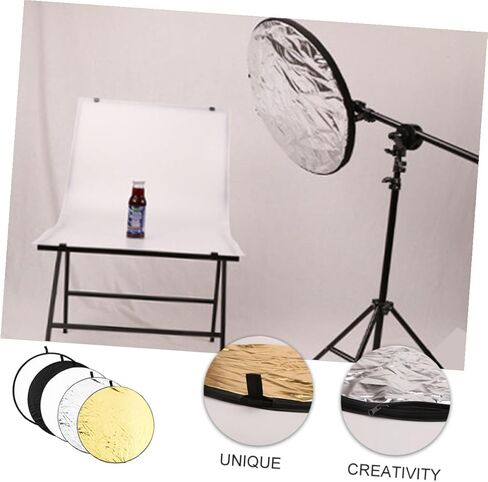 Homoyoyo 5-in-1 60cm Foldable Photography Reflective Board Portable Light Diffuser for Jewelry and Cosmetics Photoshoot, Photo Studio Accessory for Outdoor and Indoor Lighting in Saudi Arabia