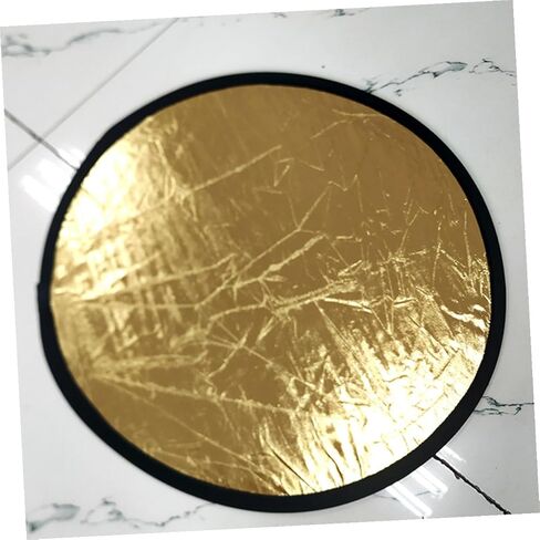 NUOBESTY 30cm Portable Photography Reflector 2pcs Gold Silver Round Light Reflector Disc for Studio and Outdoor Photo Lighting Accessories in Saudi Arabia