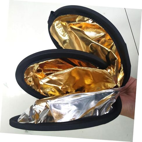 NUOBESTY 30cm Portable Photography Reflector 2pcs Gold Silver Round Light Reflector Disc for Studio and Outdoor Photo Lighting Accessories in Saudi Arabia