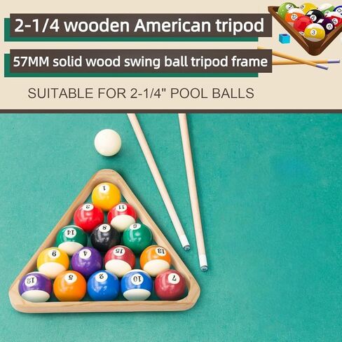 15pcs Pool Table Accessories Set, 2-1/4 Wooden American Tripod, with Billiards Club Repair Tool,Pool Table Specific Brush﻿ in Saudi Arabia