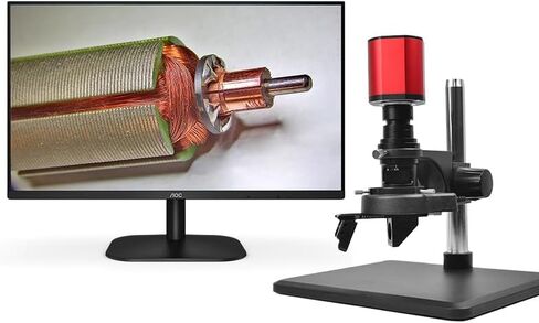 Auto Focus 3D Digital Microscope, 4K USB/HDMI with Large Depth of Field & 3D Imaging for Industrial Inspection, Soldering, PCB Measurement in Saudi Arabia