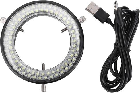 ضوء حلقة LED للمجهر، 80 خرزة مع عجلة التحكم في السطوع من أجل مراقبة خالية من الظل الشفاف، مصدر ضوء مجهر حلقي LED يعمل بمنفذ USB للمجاهر الاستريو in Kuwait