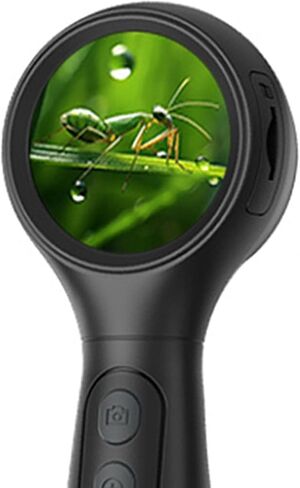Fafeicy Handheld Digital Microscope, 500X Magnification 1.38 Inch HD IPS Screen 2MP 1080P Resolution with 8 LED Lights, for Kids Science Experiments OS in Kuwait