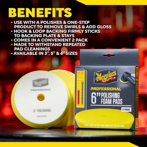 Meguiar's Professional 6" Polishing Foam Pad, 2pk, 10/CV in Saudi Arabia