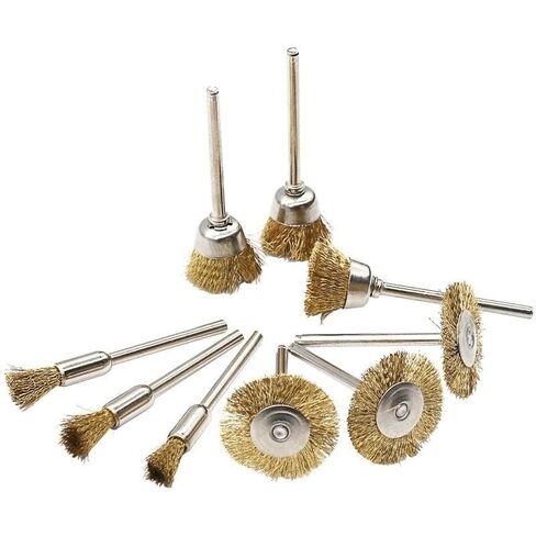 9pcs Copper Wire Brushes Metal Brush Rust Removing Brush Polishing Brush for Rotary Grinder Tool in Saudi Arabia