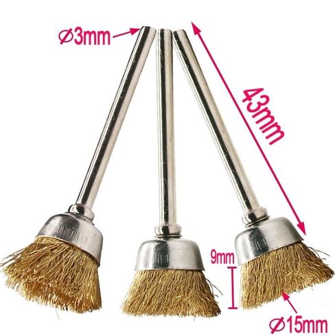 9pcs Copper Wire Brushes Metal Brush Rust Removing Brush Polishing Brush for Rotary Grinder Tool in Saudi Arabia