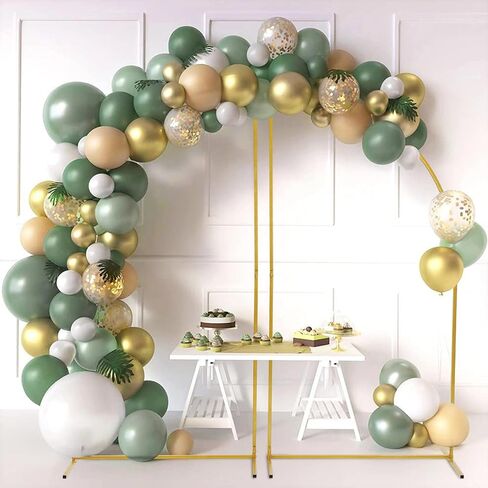 Metal Arch Backdrop Stand Set of 2(5.91 Ft), Gold Wedding Stand W/Stable Base for Weddings, Parties, Events, Climbing Plants, Baby Shower Photo Backdrops in Saudi Arabia