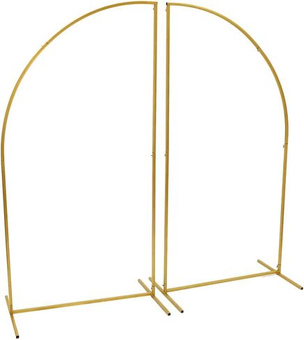 Metal Arch Backdrop Stand Set of 2(5.91 Ft), Gold Wedding Stand W/Stable Base for Weddings, Parties, Events, Climbing Plants, Baby Shower Photo Backdrops in Saudi Arabia