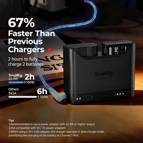 شاحن بطارية SMALLRIG EN-EL15c لنيكون وشاحن USB-C بقدرة 240 واط in Saudi Arabia
