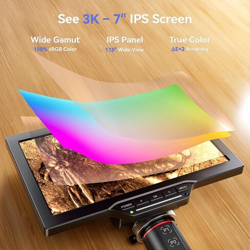 TOMLOV مجهر رقمي للتركيز التلقائي TM3K-AF Flex: 3K Flex Arm HDMI لحام للبالغين + TOMLOV DM602 Pro 10.1 "HDMI مجهر رقمي 2000x in Saudi Arabia